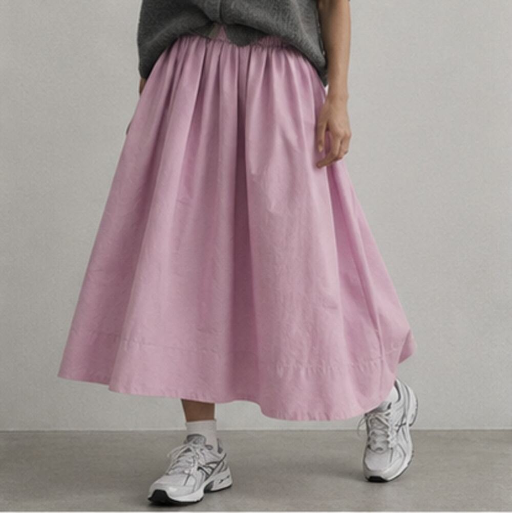 Wilfred Aritzia Luminary Poplin Midi Skirt Womens L Purple Designer A-Line NWT